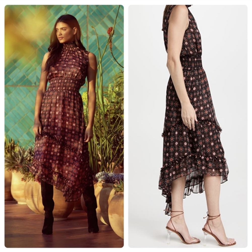 Shalom Dress in Onyx Medallion MISA Los Angeles Size M